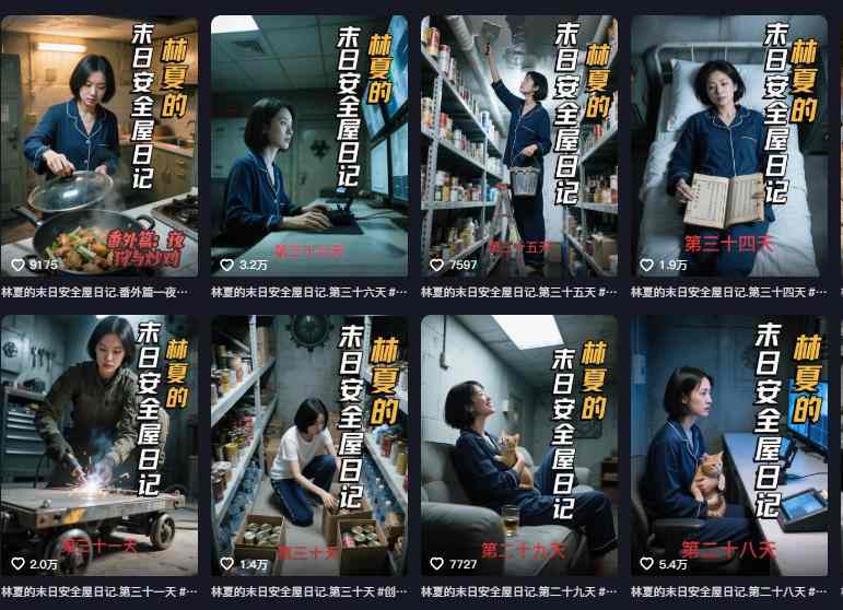 图片[2]-十个作品涨粉近20W！用AI制作末日安全日记连载，日入4位数，评论区爆肝求更新（附详细步骤）-知创网