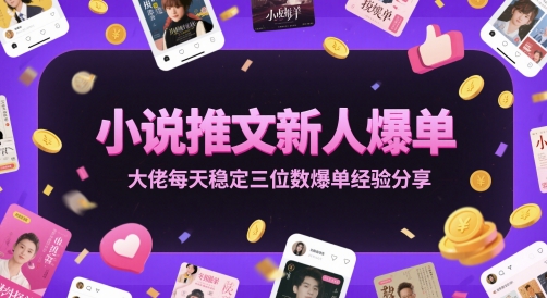 小说推文新人爆单大佬每天稳定三位数爆单经验分享-知创网