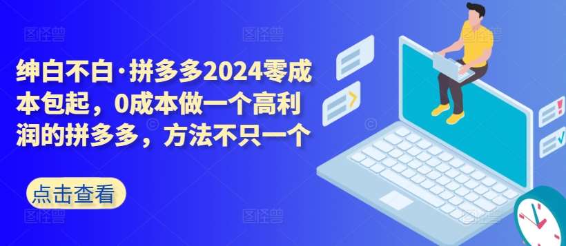 拼多多2024零成本包起，0成本做一个高利润的拼多多，方法不只一个-知创网