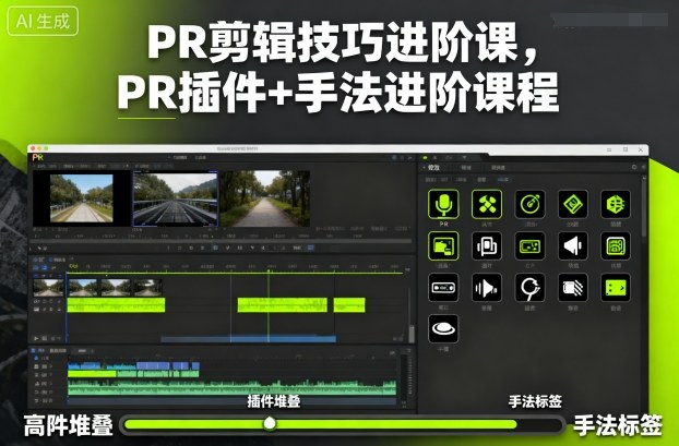 PR剪辑技巧进阶课，PR插件+手法进阶课程-知创网