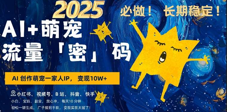 AI+萌娃，又一爆款密码，小白3步上手，爆款率80%，每天十分钟，轻松AI变现萌娃搞钱-知创网