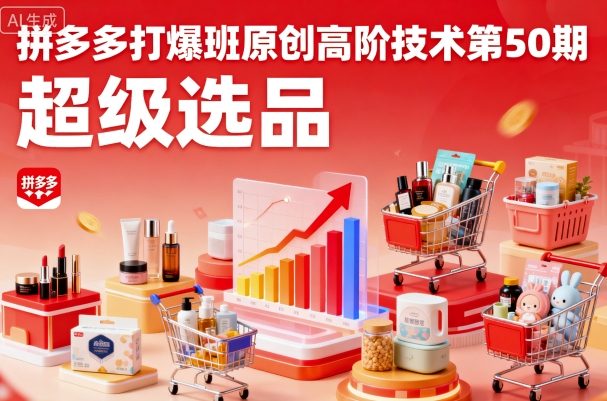 拼多多打爆班原创高阶技术第50期,超级选品-知创网