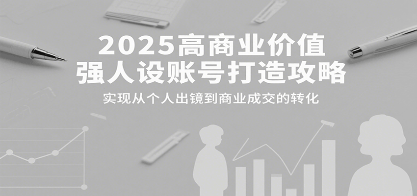2025高商业价值强人设账号打造攻略，实现从个人出镜到商业成交的转化-知创网