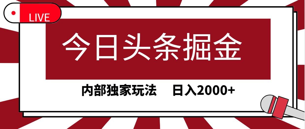 （9832期）今日头条掘金，30秒一篇文章，内部独家玩法，日入2000+-知创网