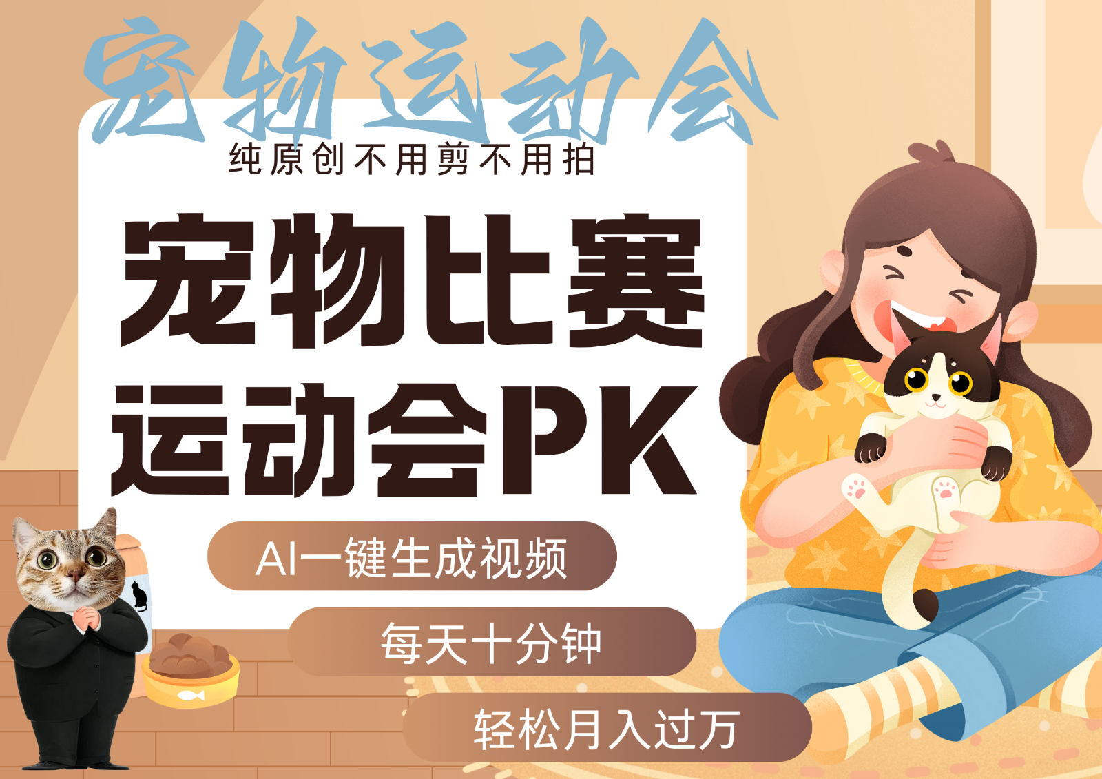 AI萌宠运动员跳水 射击  篮球  足球比赛   每天十分钟 附详细提示词文案库  代替做…-知创网