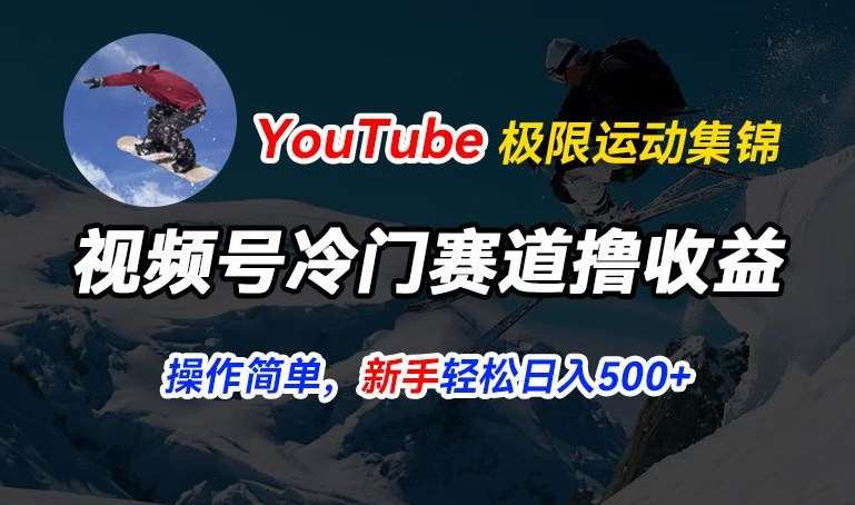 视频号冷门赛道撸收益，YouTube搬运极限运动集锦，暴力起号，操作简单流量高，轻松日入5张【揭秘】-知创网