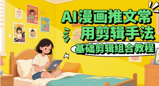 AI漫画推文常用剪辑手法,基础剪辑组合教程-知创网