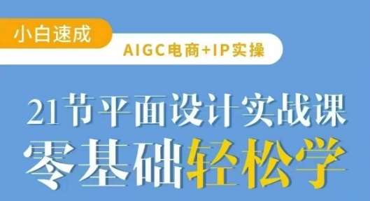 AIGC电商必备实操21节平面设计实战课，教你玩转AI-知创网