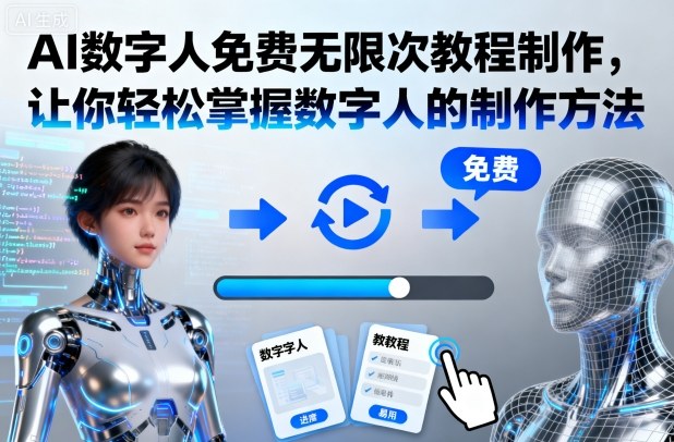 AI数字人免费无限次教程制作，让你轻松掌握数字人的制作方法-知创网