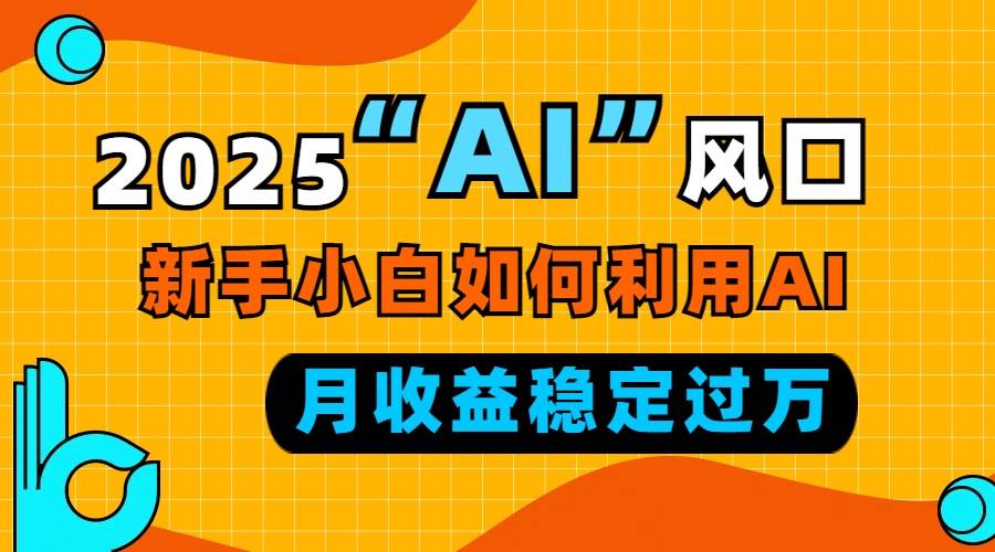 (13821期)2025“ AI ”风口,新手小白如何利用ai,每月收益稳定过万-知创网