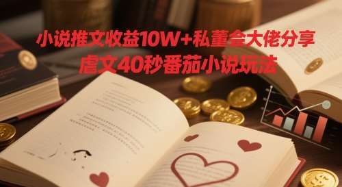 小说推文收益10W+私董会大佬分享，虐文40秒番茄小说玩法-知创网