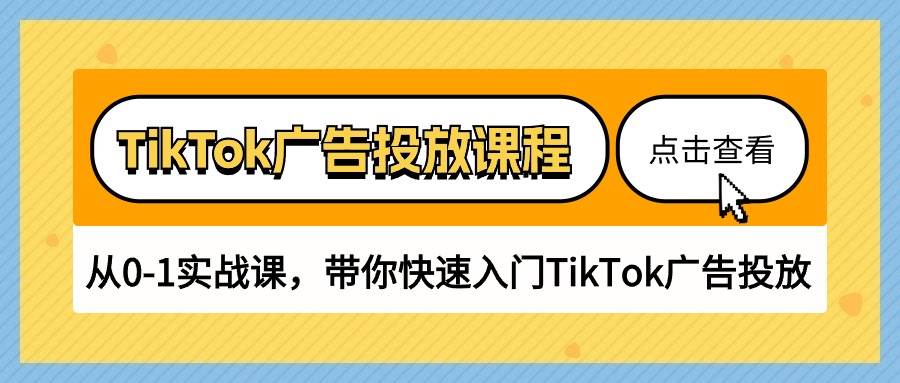 （10731期）TikTok广告投放课程，从0-1实战课，带你快速入门TikTok广告投放（30节课）-知创网