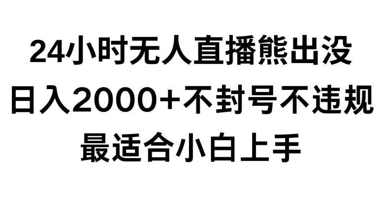 快手24小时无人直播熊出没,不封直播间,不违规,日入2000+,最适合小白上手,保姆式教学【揭秘】-知创网