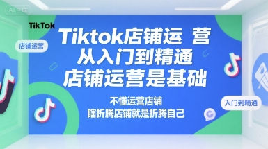 Tiktok店铺运营从入门到精通，店铺运营是基础，不懂运营店铺，瞎折腾店铺就是折腾自己-知创网