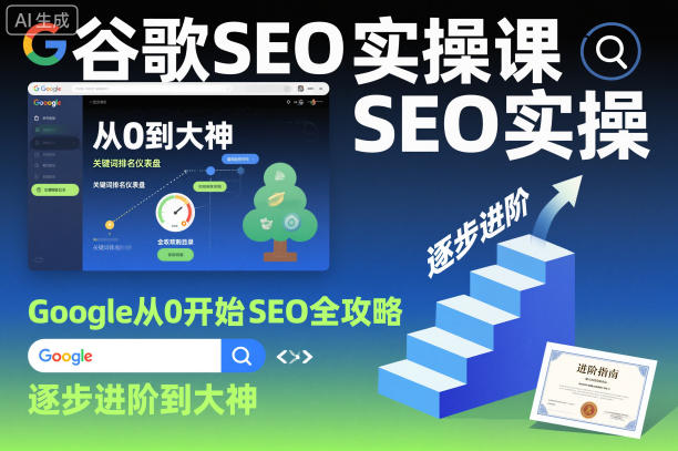 谷歌SEO实操课，Google从0开始SEO全攻略，逐步进阶到大神-知创网