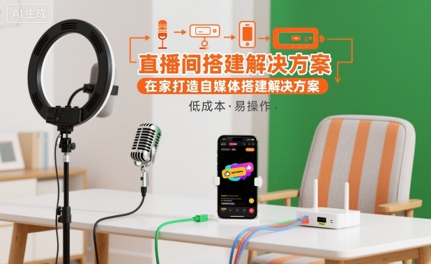 直播间搭建解决方案，在家打造自媒体搭建解决方案-知创网