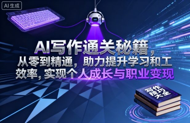 AI写作通关秘籍，从零到精通，助力提升学习和工作效率，实现个人成长与职业变现-知创网