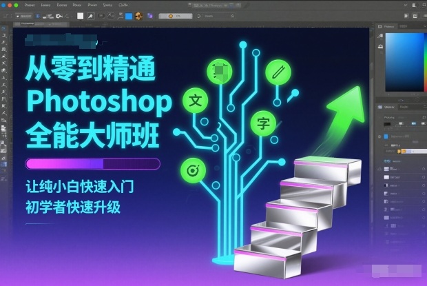 从零到精通Photoshop全能大师班,让纯小白快速入门,初学者快速升级-知创网