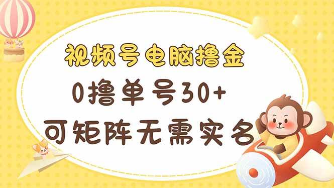 （14220期）视频号电脑撸金 0撸单号30+ 可矩阵 无需实名多号多得-知创网