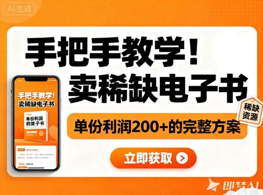 手把手教学！在小红书卖稀缺电子书，单份利润2张+的完整方案-知创网