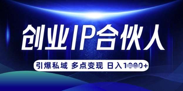 云帆·创业ip合伙人打造3.0，从0到1教你做网创，实现月入过W-知创网