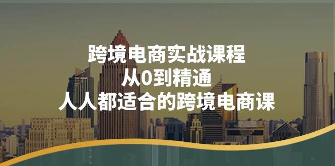 （11183期）跨境电商实战课程：从0到精通，人人都适合的跨境电商课（14节课）-知创网