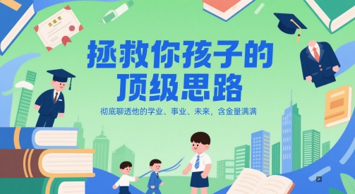 付费文章:拯救你孩子的顶级思路,彻底聊透他的学业、事业、未来,含金量满满-知创网
