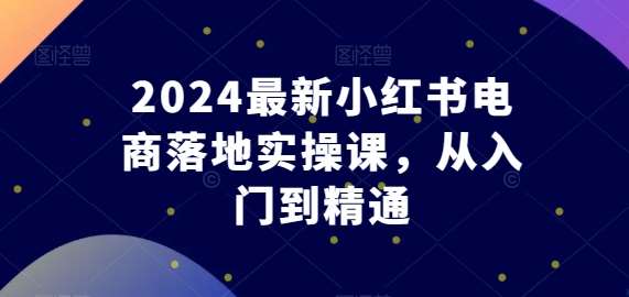 2024最新小红书电商落地实操课，从入门到精通-知创网