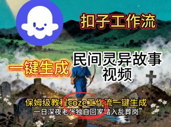 Coze扣子工作流一键生成民间灵异故事视频，保姆级教程搭建教学-知创网