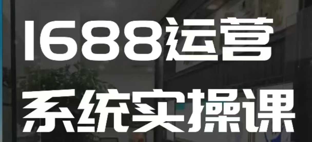 1688高阶运营系统实操课，快速掌握1688店铺运营的核心玩法-知创网