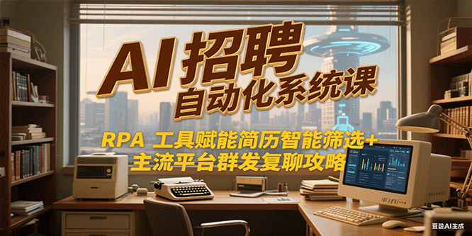 AI招聘自动化系统课，RPA工具赋能简历智能筛选+主流平台群发复聊全攻略-知创网