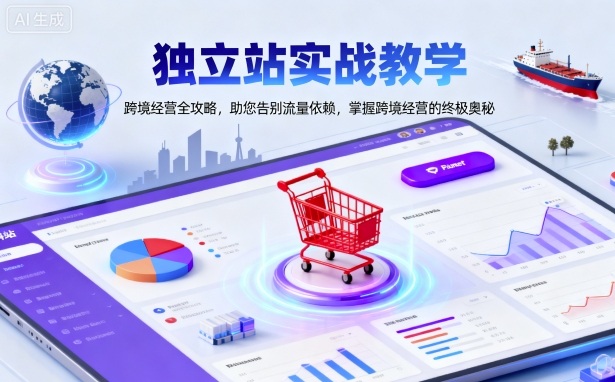 独立站实战教学，跨境经营全攻略，助您告别流量依赖，掌握跨境经营的终极奥-知创网