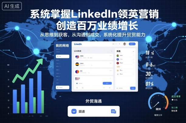 系统掌握LinkedIn领英营销，创造百万业绩增长，从思维到获客，从沟通到成交，系统化提升外贸能力-知创网