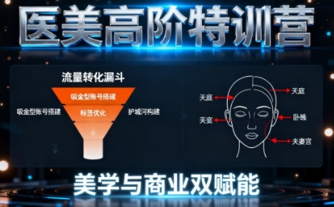0-1000W医美高阶特训营课程，美学与商业双赋能-知创网