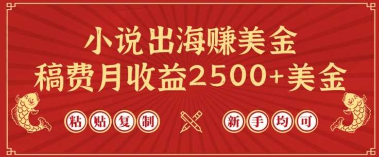 小说出海赚美金，稿费月收益2500+美金，仅需chatgpt粘贴复制，新手也能玩转【揭秘】-知创网