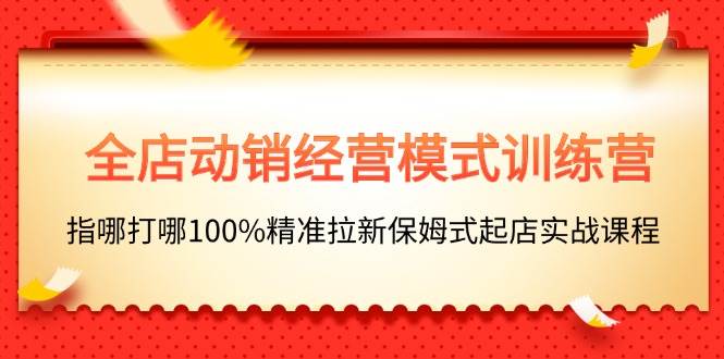 （11460期）全店动销-经营模式训练营，指哪打哪100%精准拉新保姆式起店实战课程-知创网
