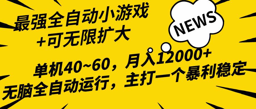 （10046期）2024最新全网独家小游戏全自动，单机40~60,稳定躺赚，小白都能月入过万-知创网