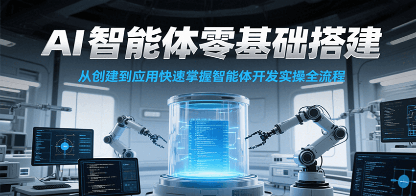 AI智能体零基础搭建实操课，从创建到应用快速掌握智能体开发全流程！-知创网