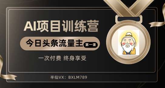 AI项目系列训练营（公众号流量主与今日头条篇）【揭秘】-知创网