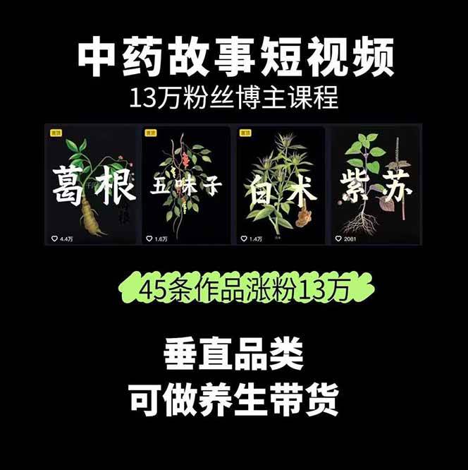 图片[2]-中药文化赛道：溯源故事开发，AI工具实战，平台运营，全方位解锁中医流量变现新路径-知创网