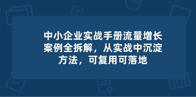 (10889期)中小 企业 实操手册-流量增长案例拆解,从实操中沉淀方法,可复用可落地-知创网