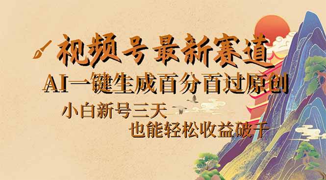 （14363期）视频号最新爆火赛道，AI一键生成百分百过原创，小白新号三天，也能轻松…-知创网