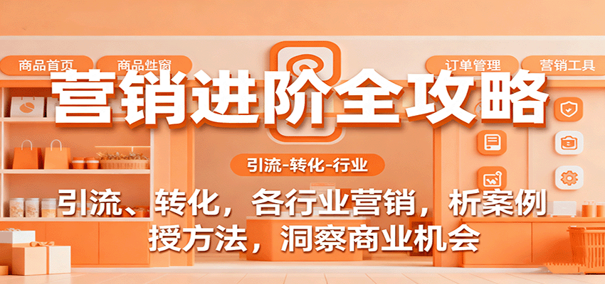 营销进阶全攻略，引流、转化，各行业营销，析案例，授方法，洞察商业机会-知创网