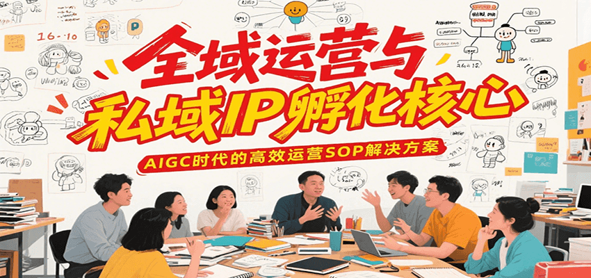 全域运营与私域IP孵化核心，AIGC时代的高效运营SOP解决方案-知创网