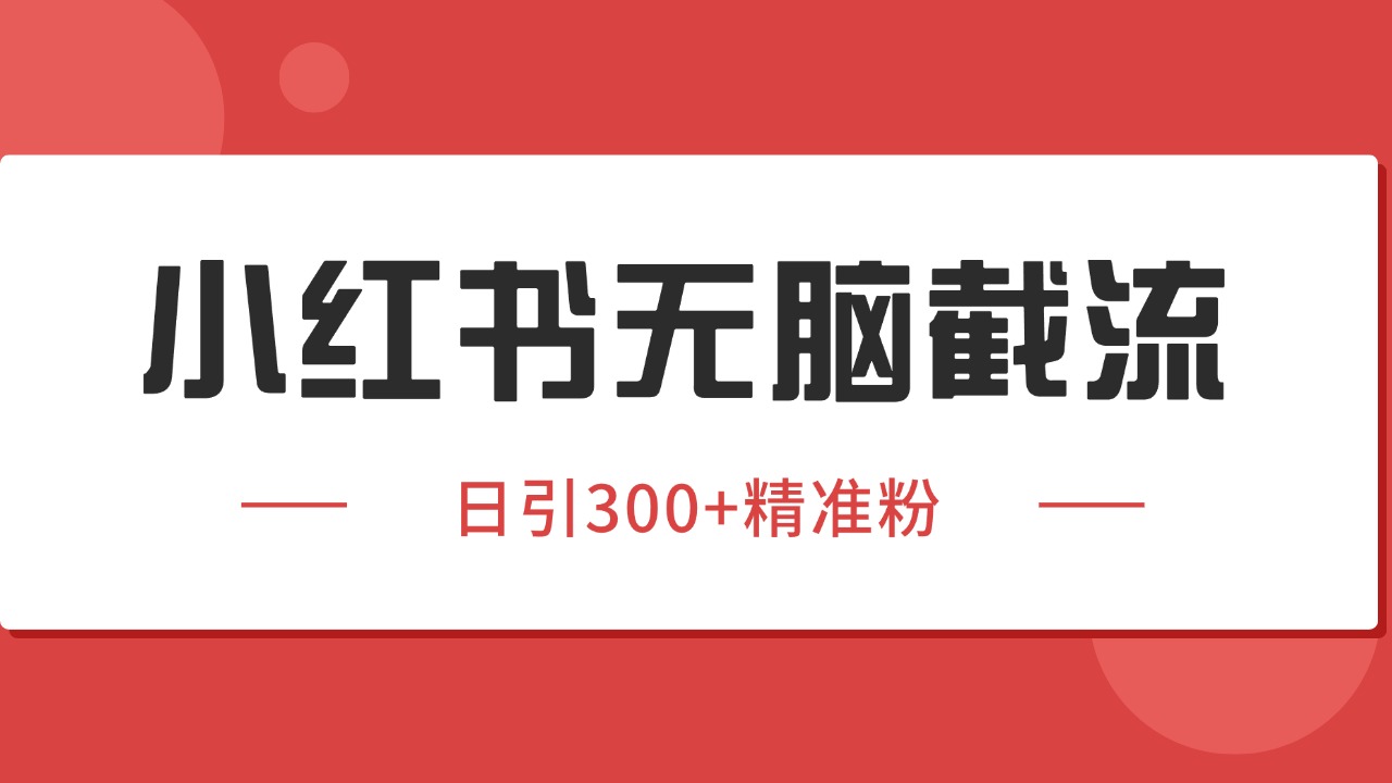 小红书截流同行客源,独家野路子获客玩法 日引200+暴力获客-知创网