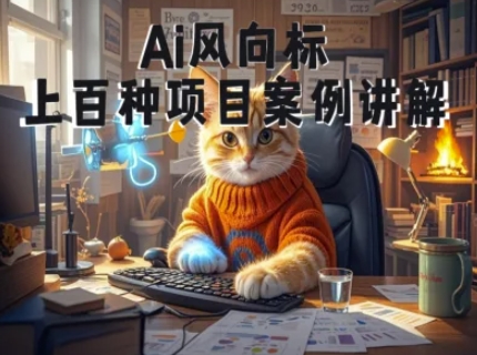Ai风向标-附100种项目案例玩法-0基础小白到大神ai视频商业应用教学-知创网