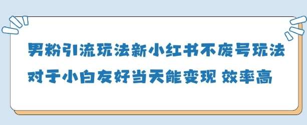 男粉引流玩法(新)，玩法友好做的好当天就能变现-知创网