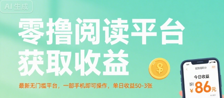 零撸阅读平台获取收益,最新无门槛平台,一部手机即可操作,单日收益50-3张【揭秘】-知创网