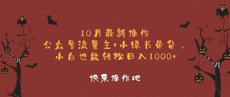 （12977期）10月最新操作，公众号流量主+小绿书带货，小白轻松日入1000+-知创网