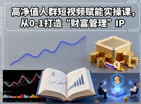 高净值人群短视频赋能实操课，从0-1打造“财富管理”IP-知创网
